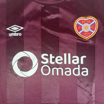 Heart of Midlothian 2024/2025 Home Football Shirt Medium