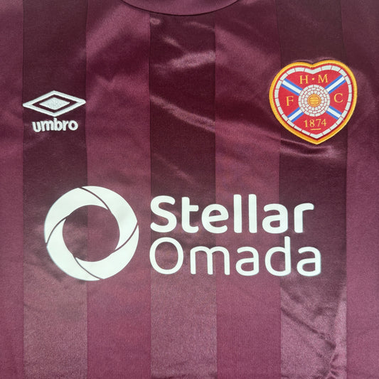 Heart of Midlothian 2024/2025 Home Football Shirt Medium