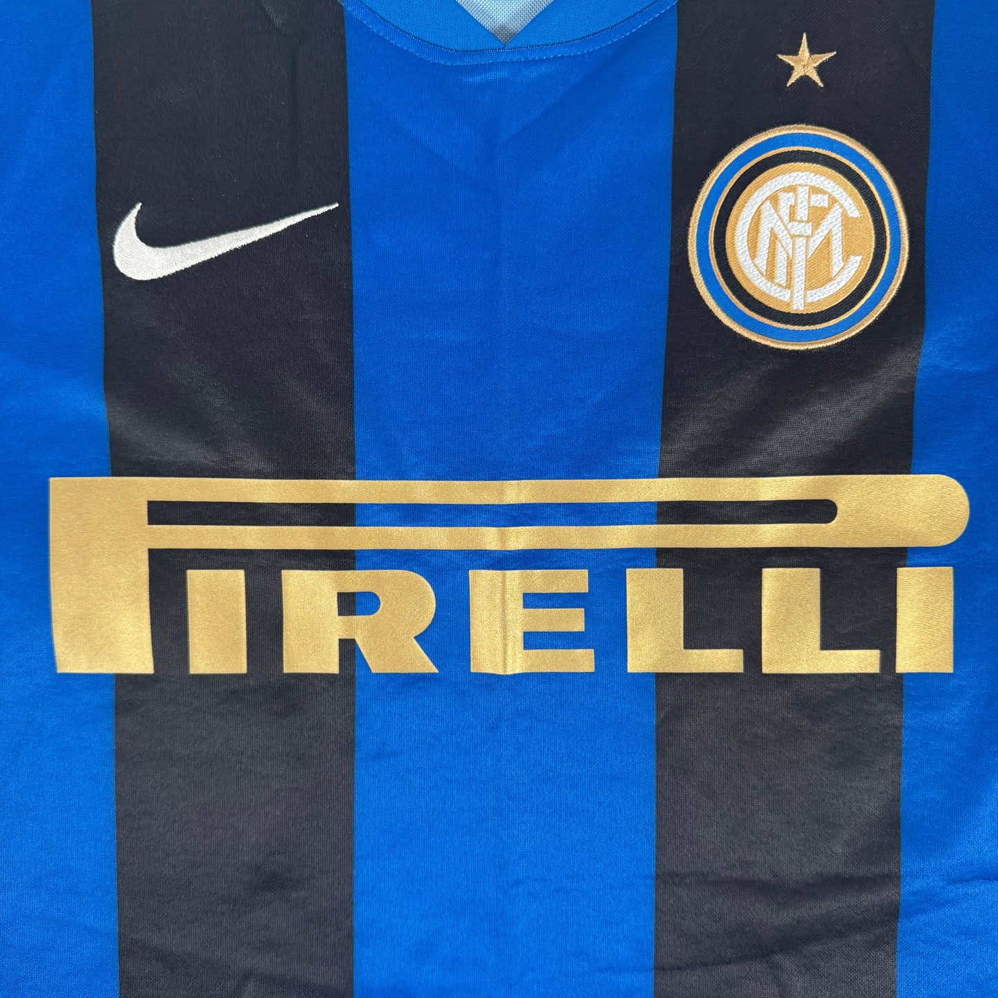 Inter Milan 2008/2009 Home Football Shirt Large – Football Shirt Kingdom