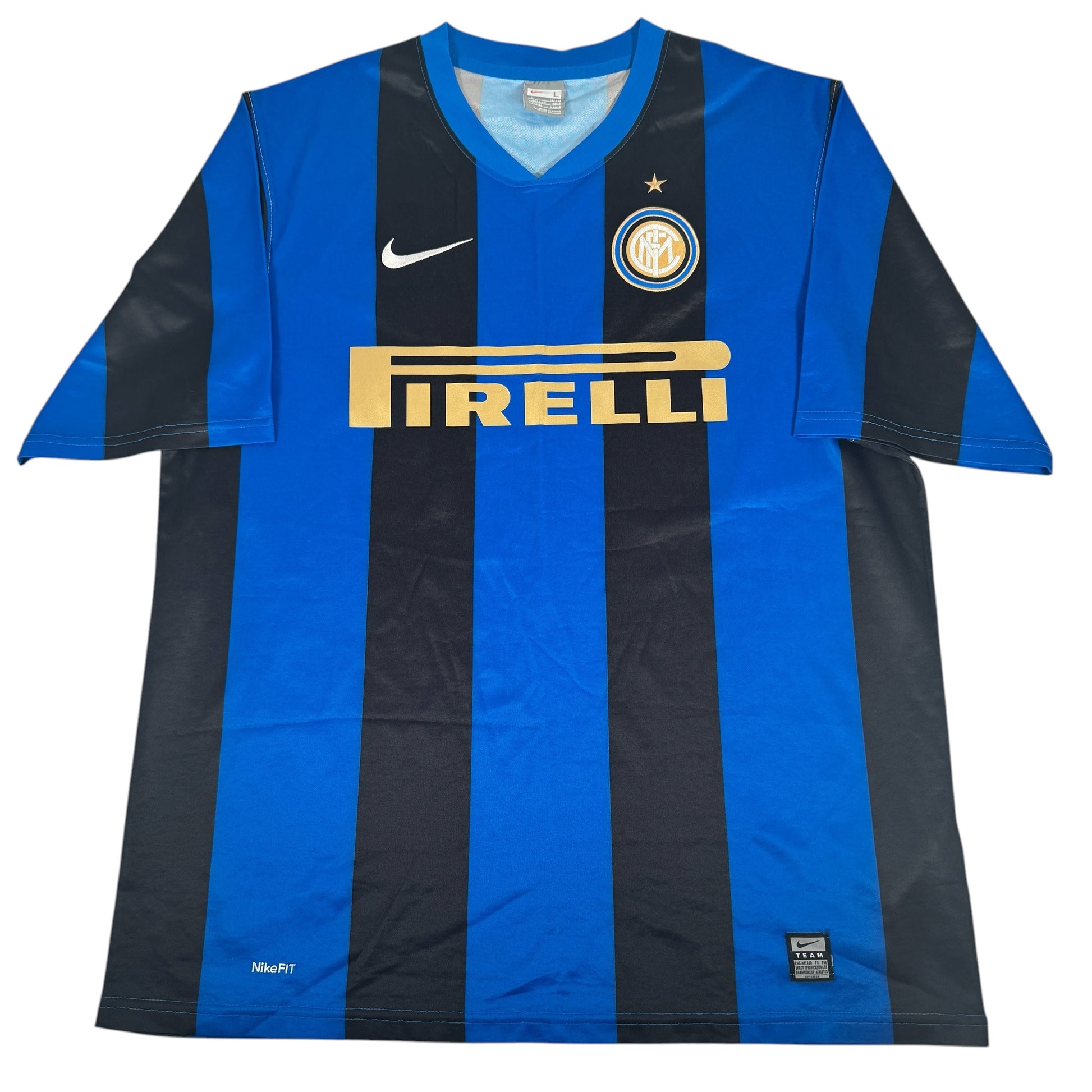 Inter Milan 2008/2009 Home Football Shirt Large – Football Shirt Kingdom