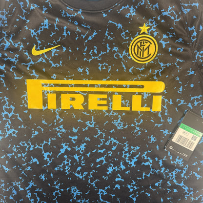 Close-up of Inter Milan 2020/2021 training football shirt, size XL