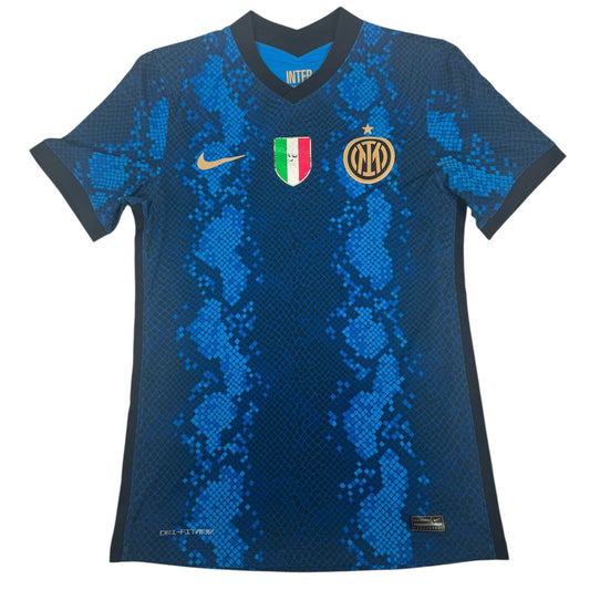 Inter Milan 2021/2022 Home Dri-Fit ADV Football Shirt Small — full front view