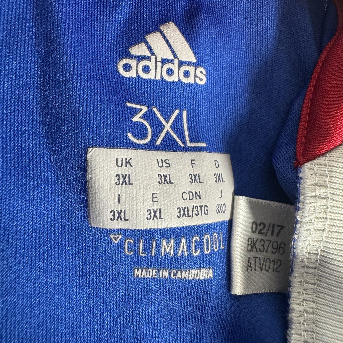 Size label inside Ipswich Town 2017/2018 home football shirt, size 3XL