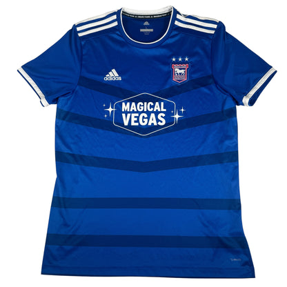 Ipswich Town 2019/2020 Home Football Shirt Large — full front view