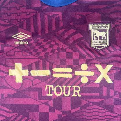 Close-up of Ipswich Town 2024/2025 away football shirt, size Medium