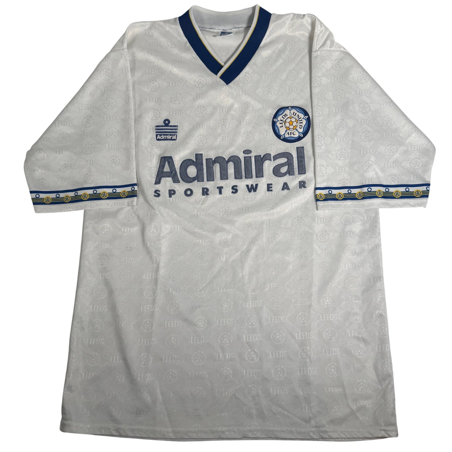 Leeds United 1992/1993 Home Football Shirt Large