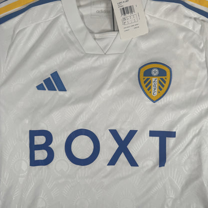 Leeds United 2023/2024 Home Football Shirt Small BNWT — front close-up