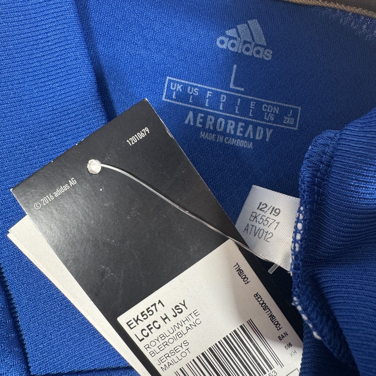 Leicester City 2020/2021 Home Football Shirt Large BNWT