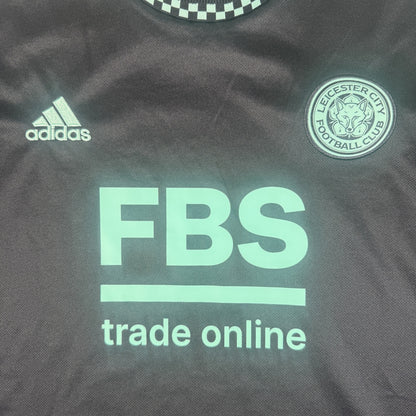 Close-up of Leicester City 2022/2023 away football shirt, size 3XL