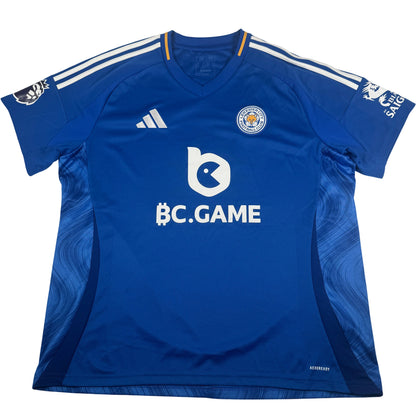 Front of Leicester City 2024/2025 home football shirt, size XXL