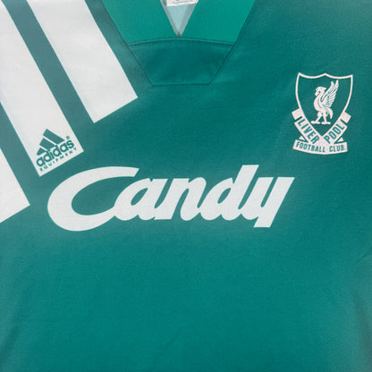 Liverpool 1991/1992 Away Football Shirt Small — front close-up