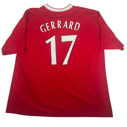GERRARD 17 Liverpool 2002/2003/2004 Home Football Shirt XXL 2XL – Football Shirt Kingdom