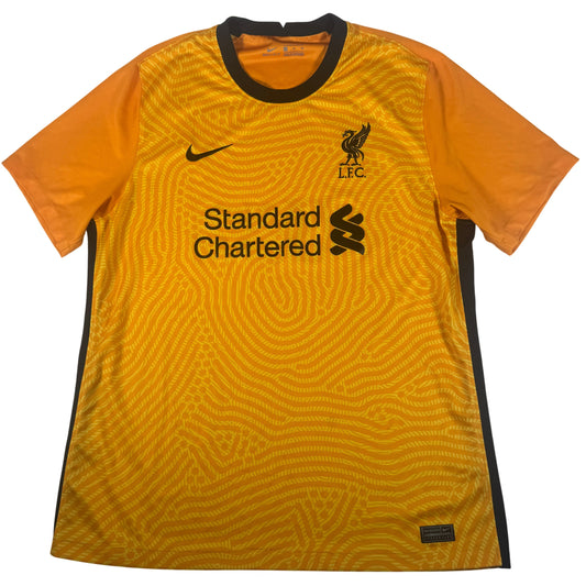 Front of Liverpool 2020/2021 goalkeeper football shirt, size XL