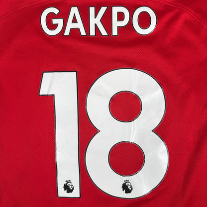 GAKPO 18 Liverpool 2023/2024 Home Football Shirt Medium — back close-up