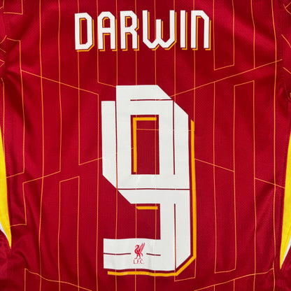 DARWIN 9 Liverpool 2024/2025 Home Football Shirt Small — back close-up