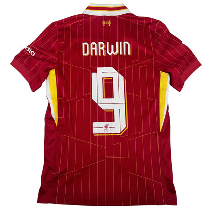 DARWIN 9 Liverpool 2024/2025 Home Football Shirt Small — full back view