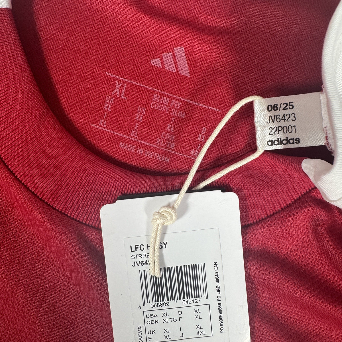 Liverpool 2025/2026 Home Football Shirt XL BNWT