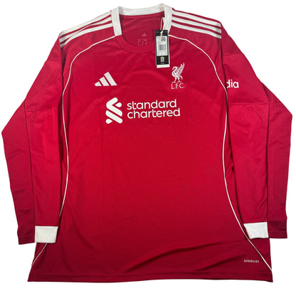 Front of Liverpool 2025/2026 home football shirt, size XXL