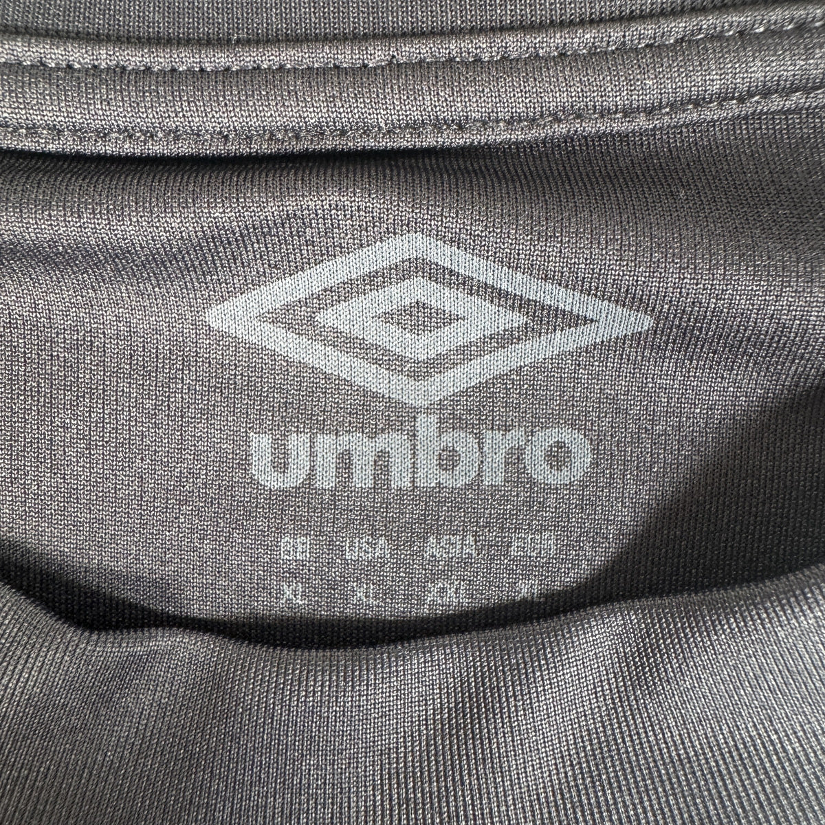 Size label inside Luton Town 2024/2025 away football shirt, size XL