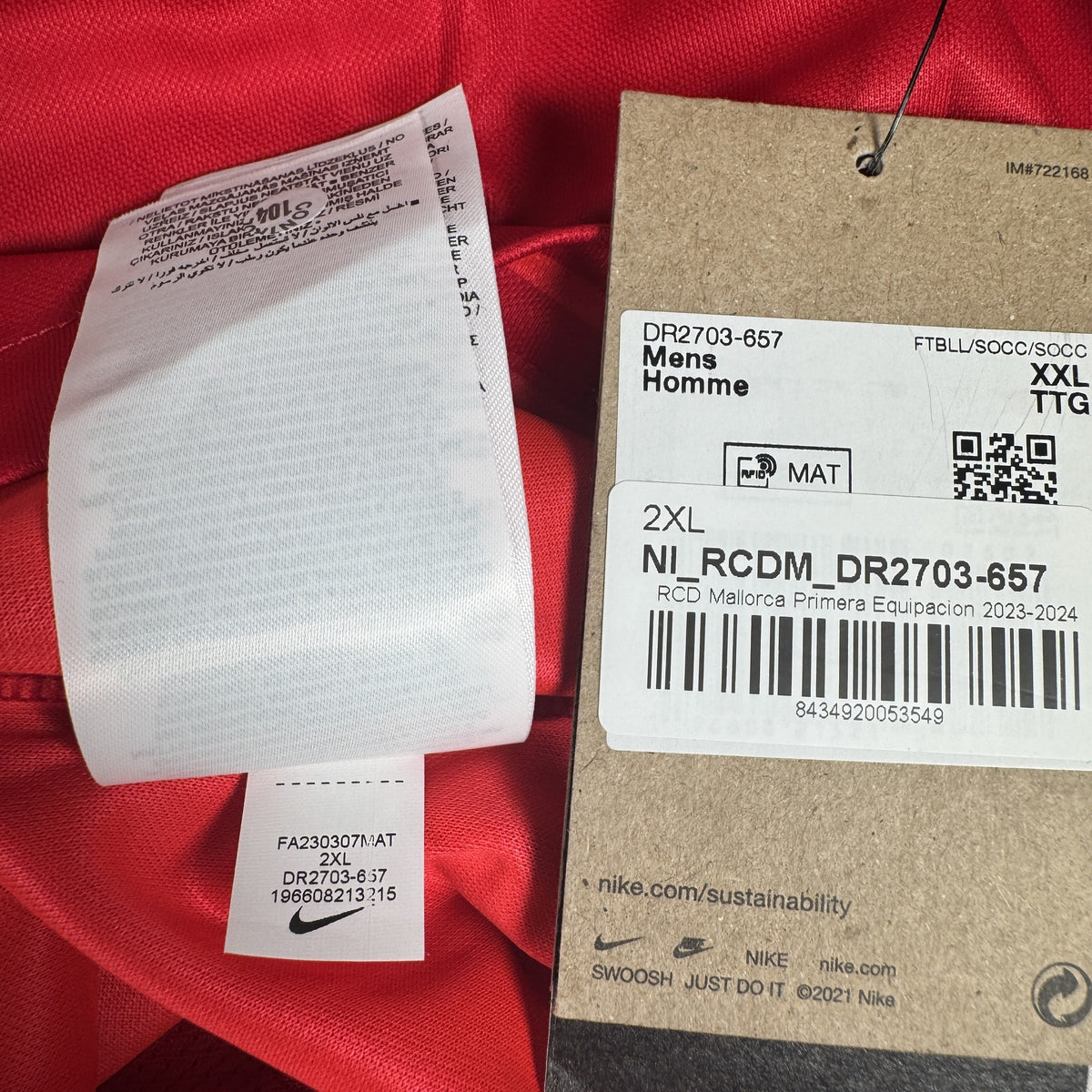 Mallorca 2023/2024 Home Football Shirt XXL BNWT