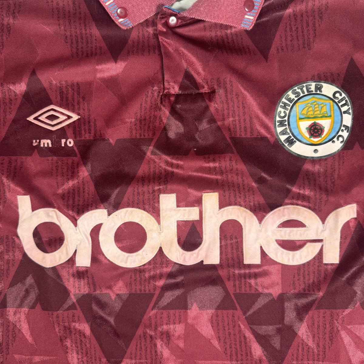 Manchester City 1990/1991/1992 Away Football Shirt Large