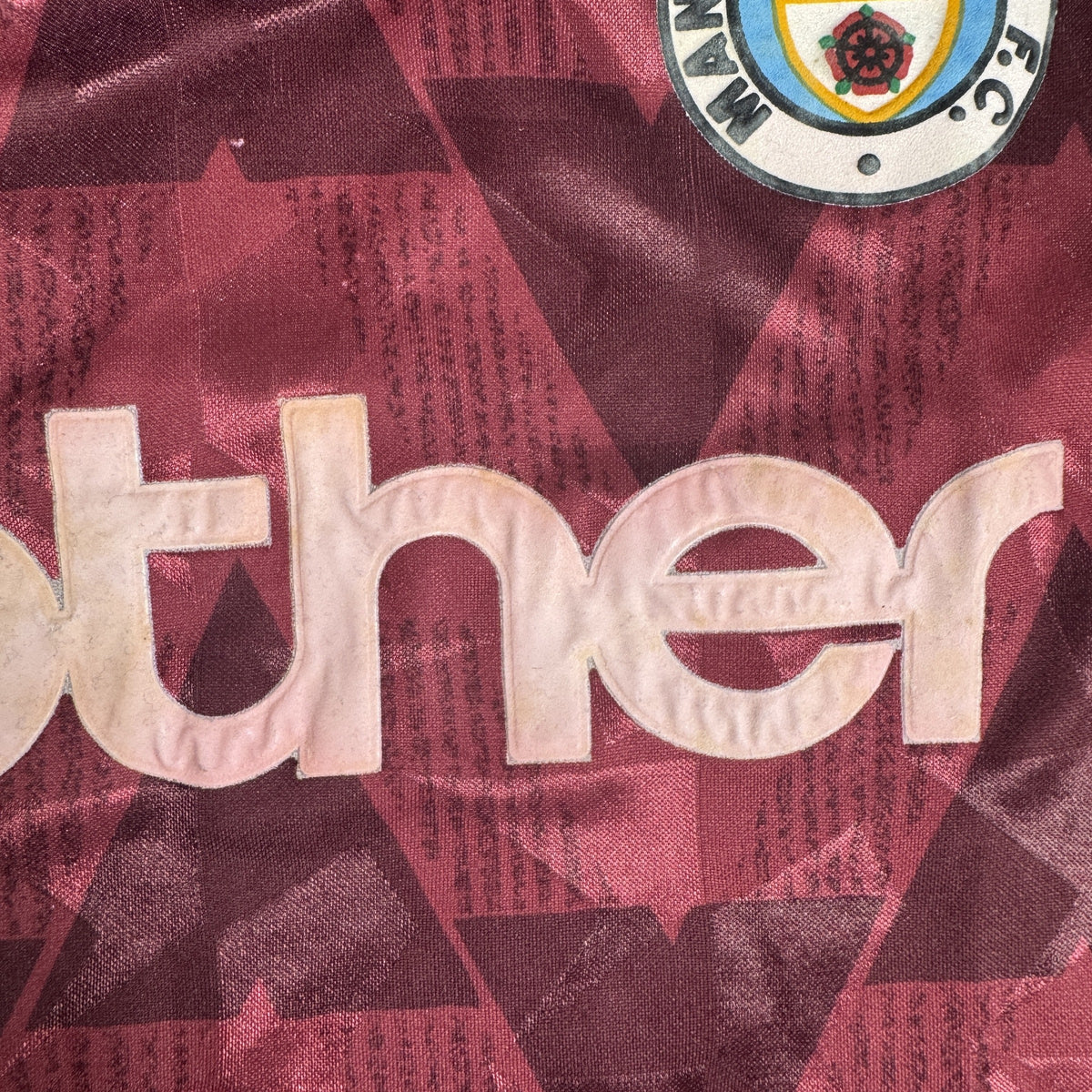 Manchester City 1990/1991/1992 Away Football Shirt Large