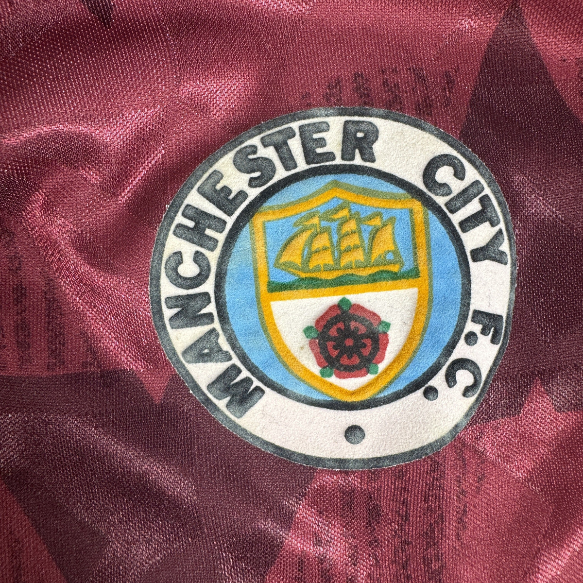 Manchester City 1990/1991/1992 Away Football Shirt Large