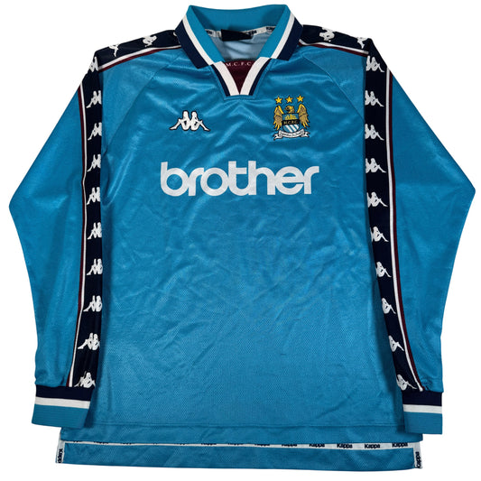 Front of Manchester City 1997/1998/1999 home football shirt, size XL