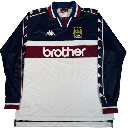 Front of Manchester City 1997/1998 away football shirt, size XL