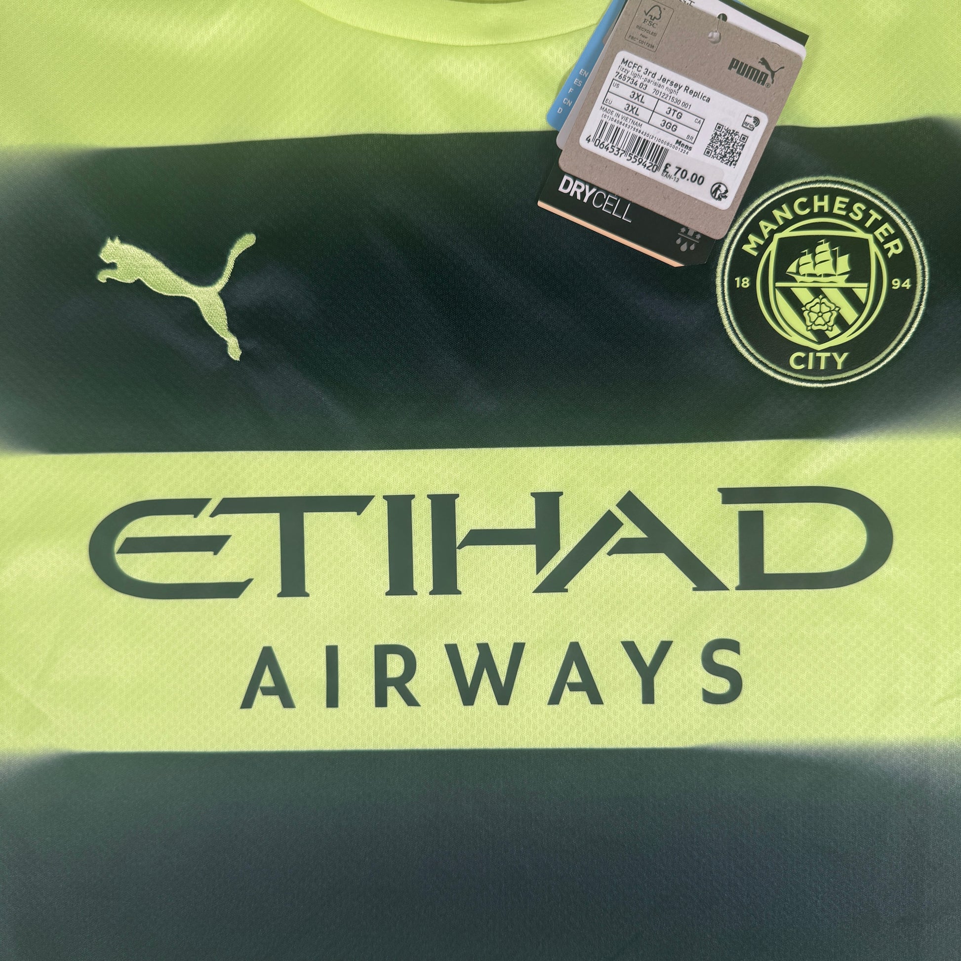 Manchester City 2022/2023 Third Football Shirt 3XL BNWT – Football Shirt Kingdom