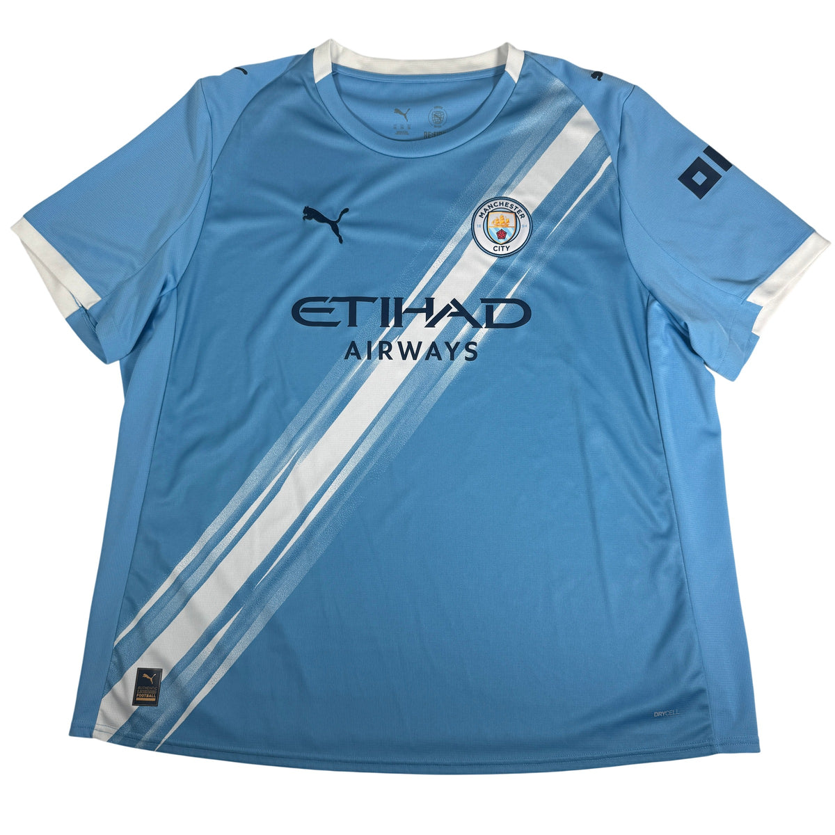 Front of Manchester City 2025/2026 home football shirt, size 3XL