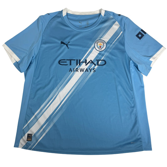 Front of Manchester City 2025/2026 home football shirt, size 3XL