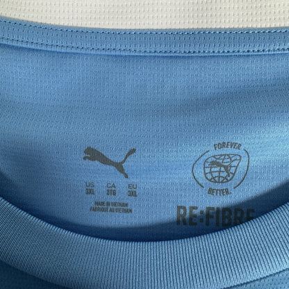 Size label inside Manchester City 2025/2026 home football shirt, size 3XL