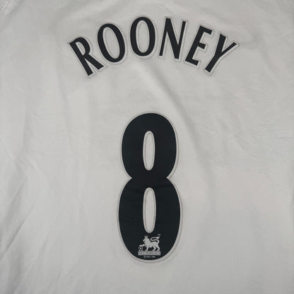 ROONEY 8 Manchester United 2006/2007/2008 Away Long Sleeve Football Shirt 2XL — back close-up