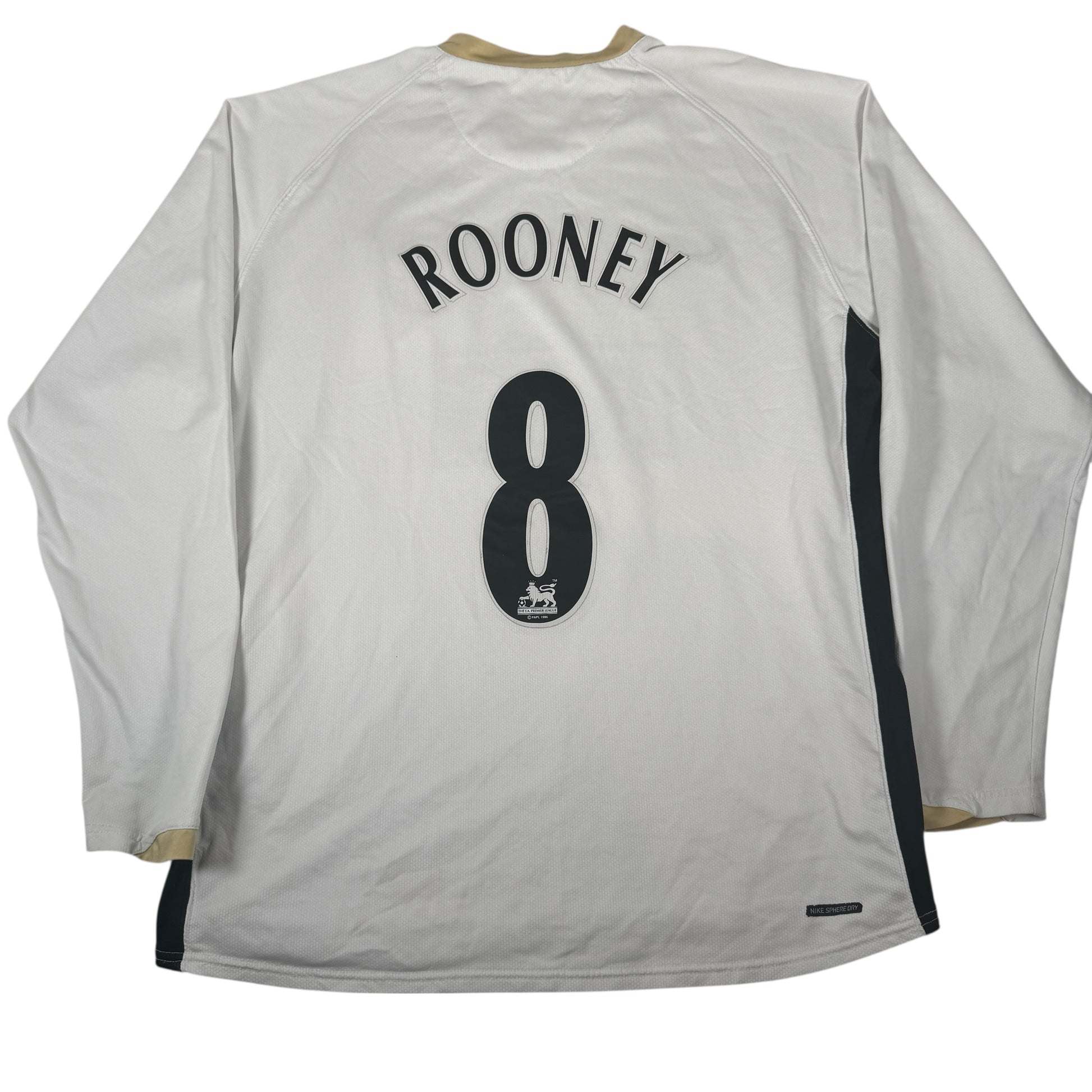 ROONEY 8 Manchester United 2006/2007/2008 Away LongSleeve Football Shirt 2XL XXL – Football Shirt Kingdom