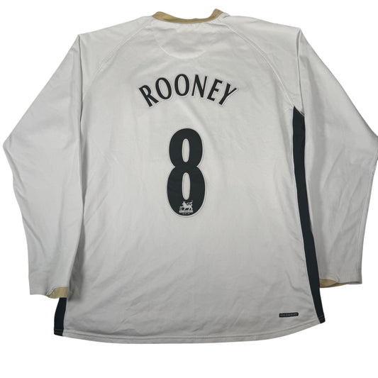 ROONEY 8 Manchester United 2006/2007/2008 Away LongSleeve Football Shirt 2XL XXL – Football Shirt Kingdom