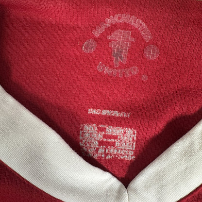 Size label inside Manchester United 2006/2007 home football shirt, size Large