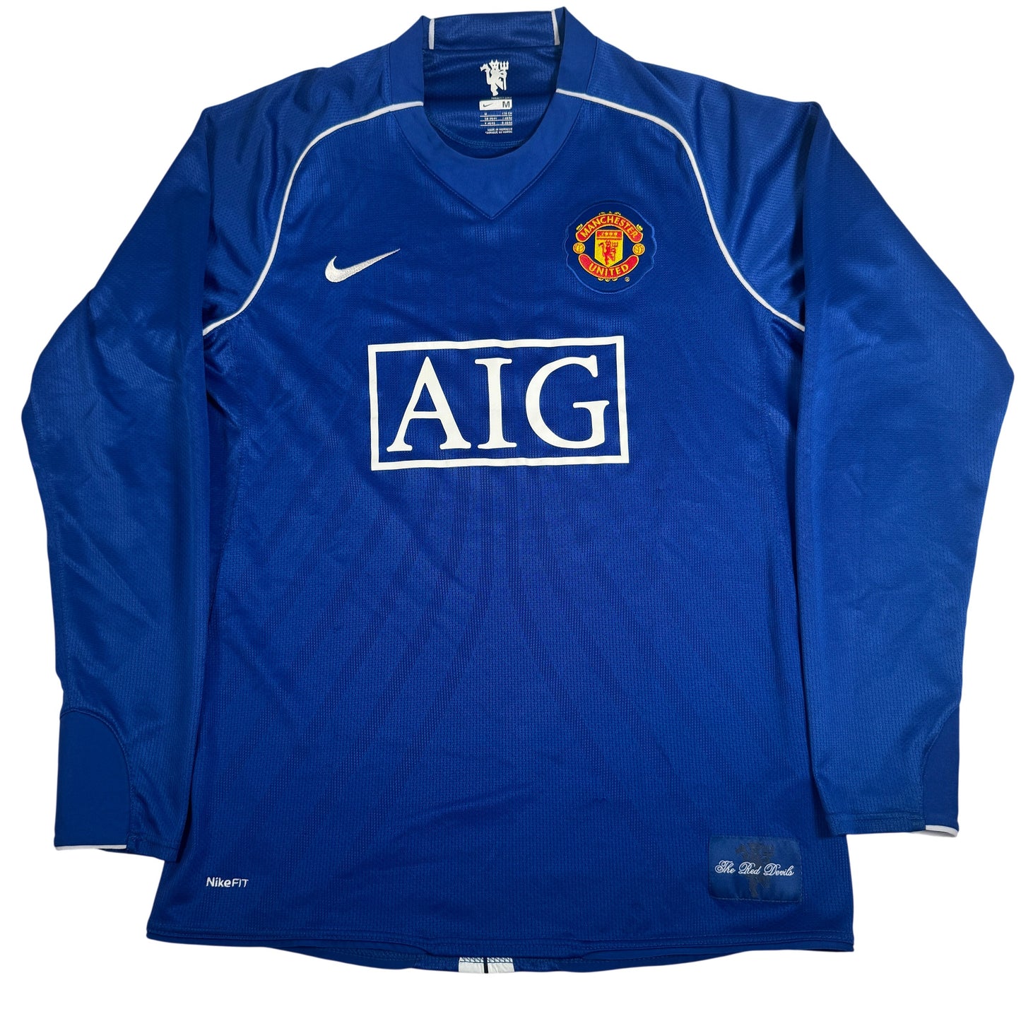 Manchester United 2007/2008/2009 Goalkeeper Long Sleeve Football Shirt Medium