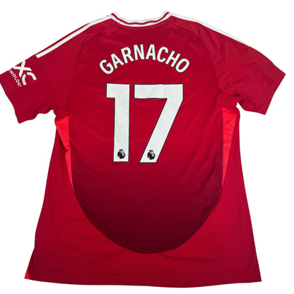 GARNACHO 17 Manchester United 2024/2025 Home Football Shirt XL — full back view