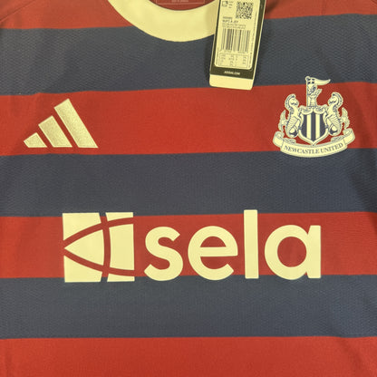 Close-up of Newcastle United 2024/2025 away football shirt, size 3XL