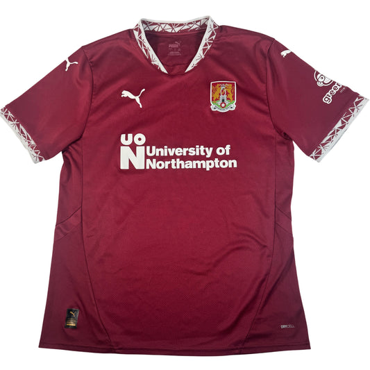 Front of Northampton Town 2024/2025 home football shirt, size Large
