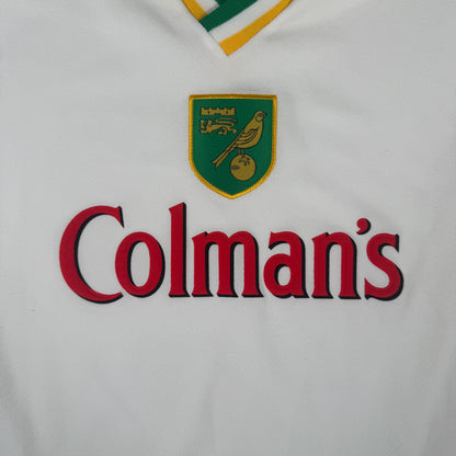 Norwich City 1999/2000/2001 Away Football Shirt Small — front close-up