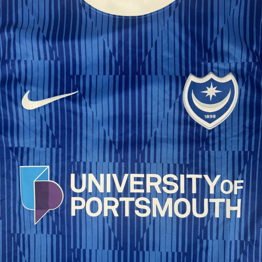 Portsmouth 2023/2024 Home Football Shirt Large