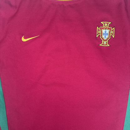 Portugal 2002/2003/2004 Home Football Shirt Large — front close-up
