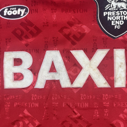 Preston North End 1995/1996 away football shirt, size XL