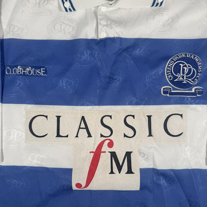 Close-up of Queens Park Rangers 1992/1993 home football shirt, size Large