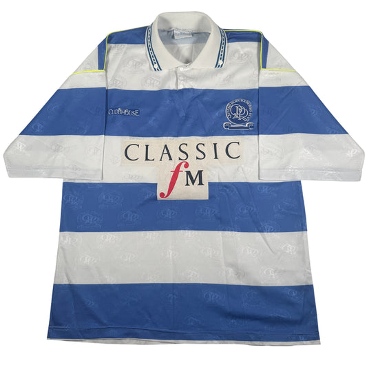 Front of Queens Park Rangers 1992/1993 home football shirt, size Large