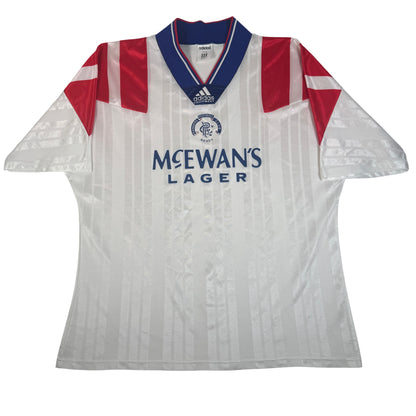 Rangers 1992/1993 Away Football Shirt Large — full front view