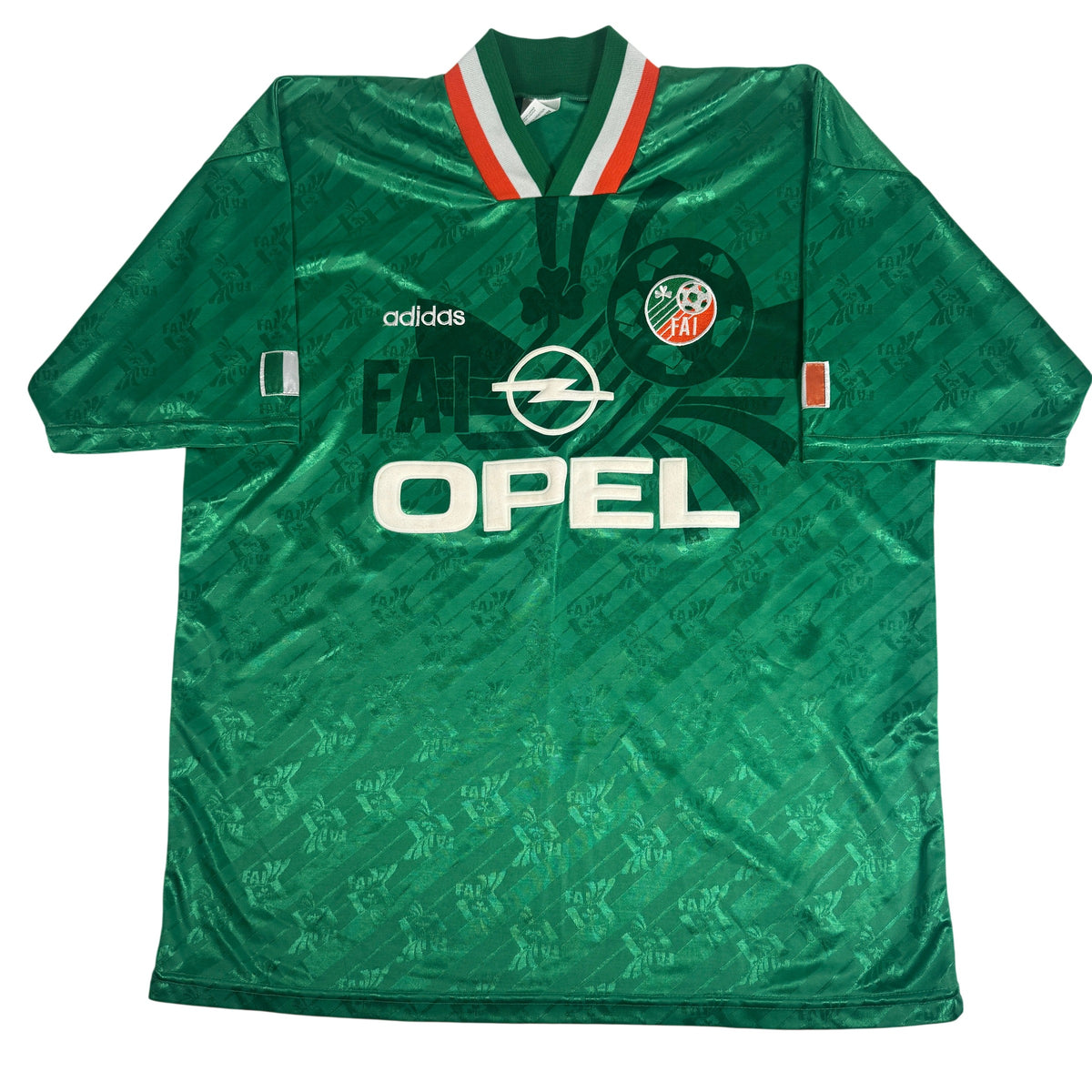 Front of Republic of Ireland 1994/1995/1996 home football shirt, size XL