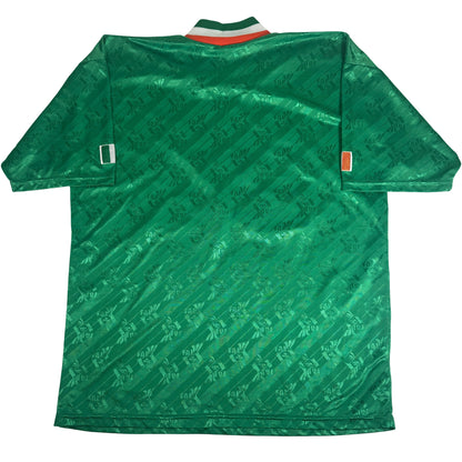 Back of Republic of Ireland 1994/1995/1996 home football shirt, size XL